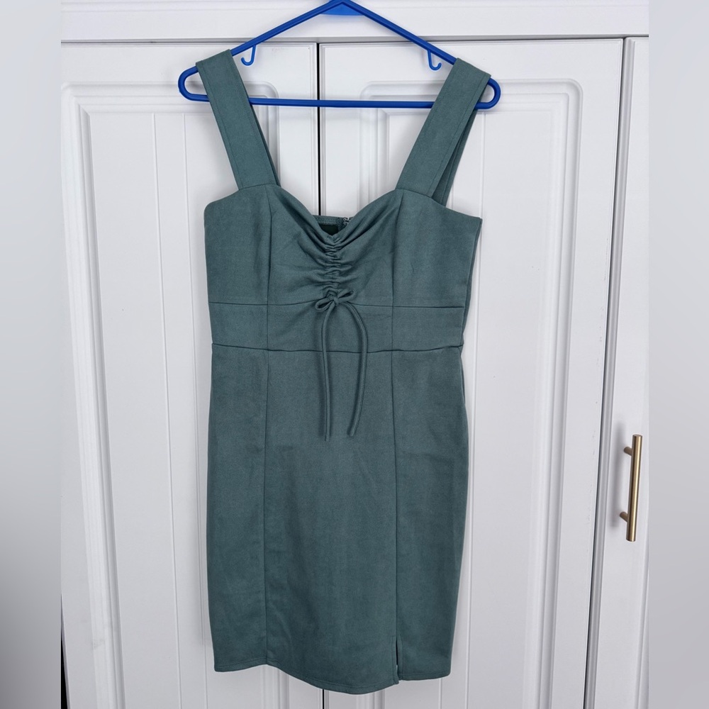 Francesca’s Miami Green Mini Dress Sweetheart Neckline NWT vacation, summer